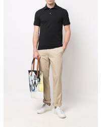 Мужская черная футболка-поло от Fedeli