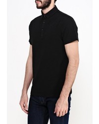Мужская черная футболка-поло от River Island