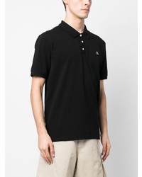 Мужская черная футболка-поло от Moose Knuckles