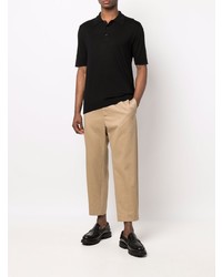 Мужская черная футболка-поло от PT TORINO