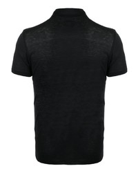 Мужская черная футболка-поло от Majestic Filatures