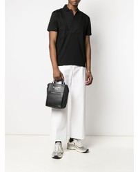 Мужская черная футболка-поло от Les Hommes