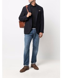 Мужская черная футболка-поло от Brunello Cucinelli