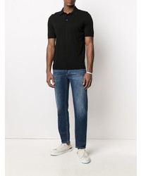 Мужская черная футболка-поло от Nuur