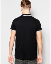 Мужская черная футболка-поло от Brave Soul