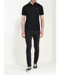 Мужская черная футболка-поло от Tom Farr