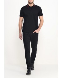 Мужская черная футболка-поло от Trussardi Jeans