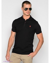 Мужская черная футболка-поло от U.S. Polo Assn.