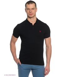Мужская черная футболка-поло от U.S. Polo Assn.