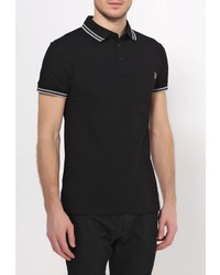 Мужская черная футболка-поло от Versace Jeans