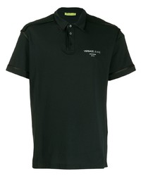 Мужская черная футболка-поло от VERSACE JEANS COUTURE