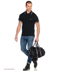 Мужская черная футболка-поло от Voi Jeans