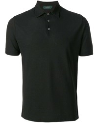 Мужская черная футболка-поло от Zanone