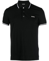 Мужская черная футболка-поло от Zegna