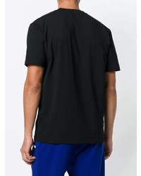 Мужская черная футболка с v-образным вырезом с вышивкой от Versace