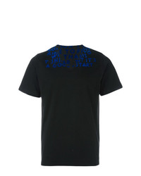 Мужская черная футболка с v-образным вырезом с принтом от Maison Margiela