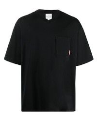 Мужская черная футболка с v-образным вырезом от Acne Studios