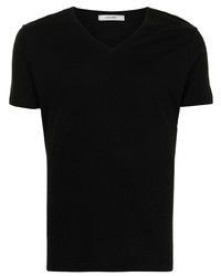 Мужская черная футболка с v-образным вырезом от Adam Lippes