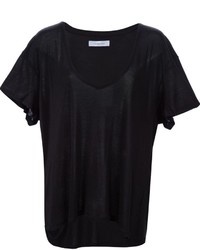 Женская черная футболка с v-образным вырезом от Anine Bing