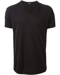 Мужская черная футболка с v-образным вырезом от Ann Demeulemeester