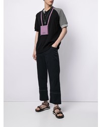 Мужская черная футболка с v-образным вырезом от Kolor