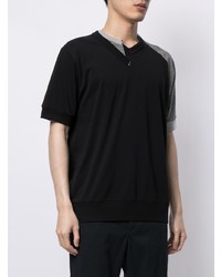 Мужская черная футболка с v-образным вырезом от Kolor