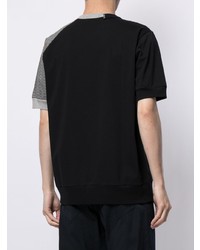 Мужская черная футболка с v-образным вырезом от Kolor