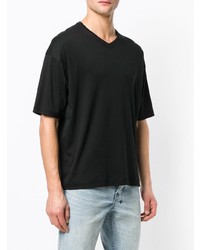 Мужская черная футболка с v-образным вырезом от MACKINTOSH