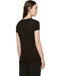 Женская черная футболка с v-образным вырезом от Rick Owens