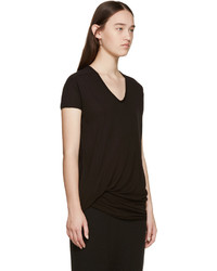 Женская черная футболка с v-образным вырезом от Rick Owens