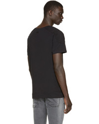 Мужская черная футболка с v-образным вырезом от Pierre Balmain