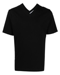Мужская черная футболка с v-образным вырезом от Bottega Veneta