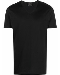 Мужская черная футболка с v-образным вырезом от Brioni