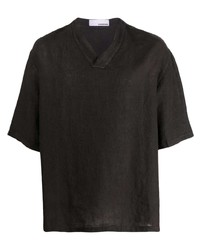 Мужская черная футболка с v-образным вырезом от Costumein