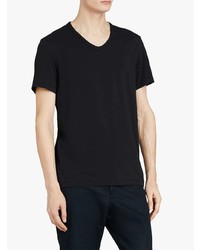 Мужская черная футболка с v-образным вырезом от Burberry