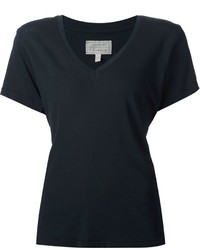 Женская черная футболка с v-образным вырезом от Current/Elliott