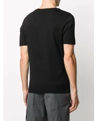 Мужская черная футболка с v-образным вырезом от Neil Barrett