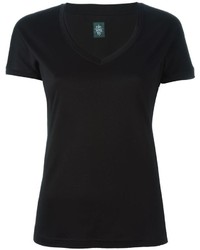 Женская черная футболка с v-образным вырезом от Eleventy