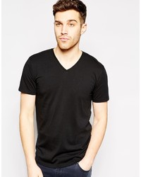 Мужская черная футболка с v-образным вырезом от Esprit