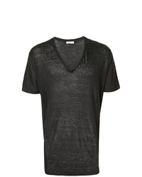Мужская черная футболка с v-образным вырезом от Etro