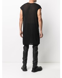 Мужская черная футболка с v-образным вырезом от Rick Owens