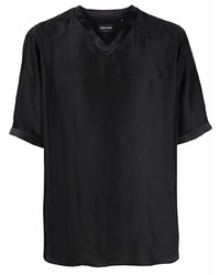 Мужская черная футболка с v-образным вырезом от Giorgio Armani