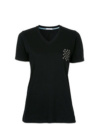 Женская черная футболка с v-образным вырезом от GUILD PRIME