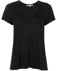 Женская черная футболка с v-образным вырезом от Helmut Lang