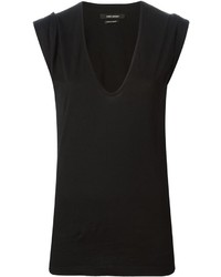 Женская черная футболка с v-образным вырезом от Isabel Marant