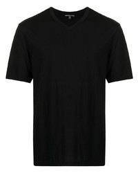 Мужская черная футболка с v-образным вырезом от James Perse