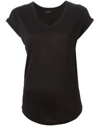 Женская черная футболка с v-образным вырезом от Joseph