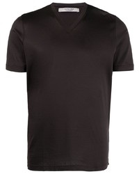 Мужская черная футболка с v-образным вырезом от La Fileria For D'aniello
