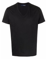 Мужская черная футболка с v-образным вырезом от Lardini