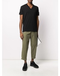 Мужская черная футболка с v-образным вырезом от DSQUARED2